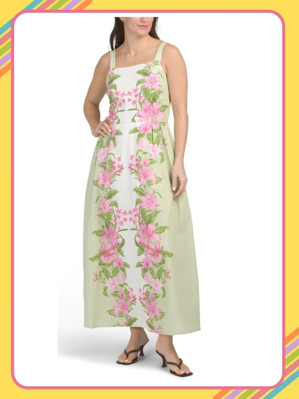 LEA Sleeveless Color Block Maxi Dress – Size M